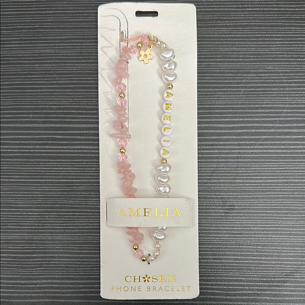 Chosen Pink and White AMELIA Phone Bracelet